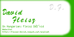 david fleisz business card